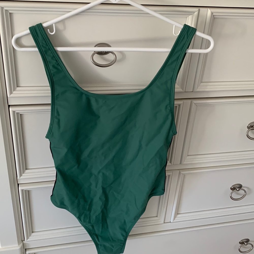 Green detailed one piece